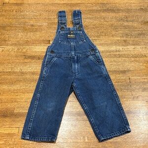 Vintage  OshKosh B'gosh Vestbak Classic Blue Denim Overalls for Kids Size 2T